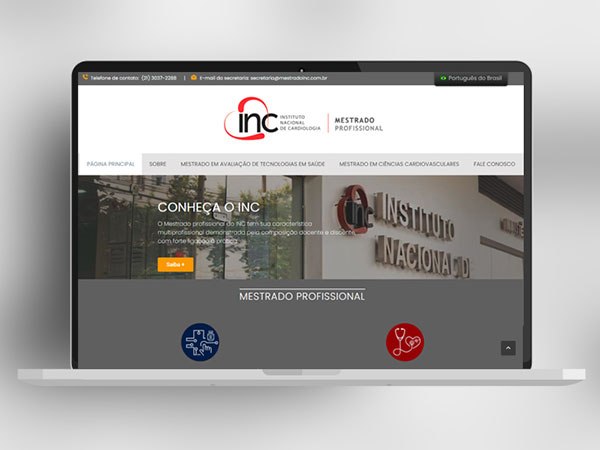 Site do Mestrado do Instituto Nacional de Cardiologia