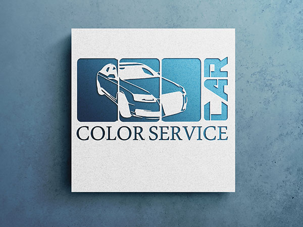 Logo para oficina color service car