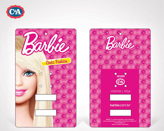 Tag de cintos Barbie para C&A